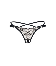 Vila blanes string ouvert - Noir